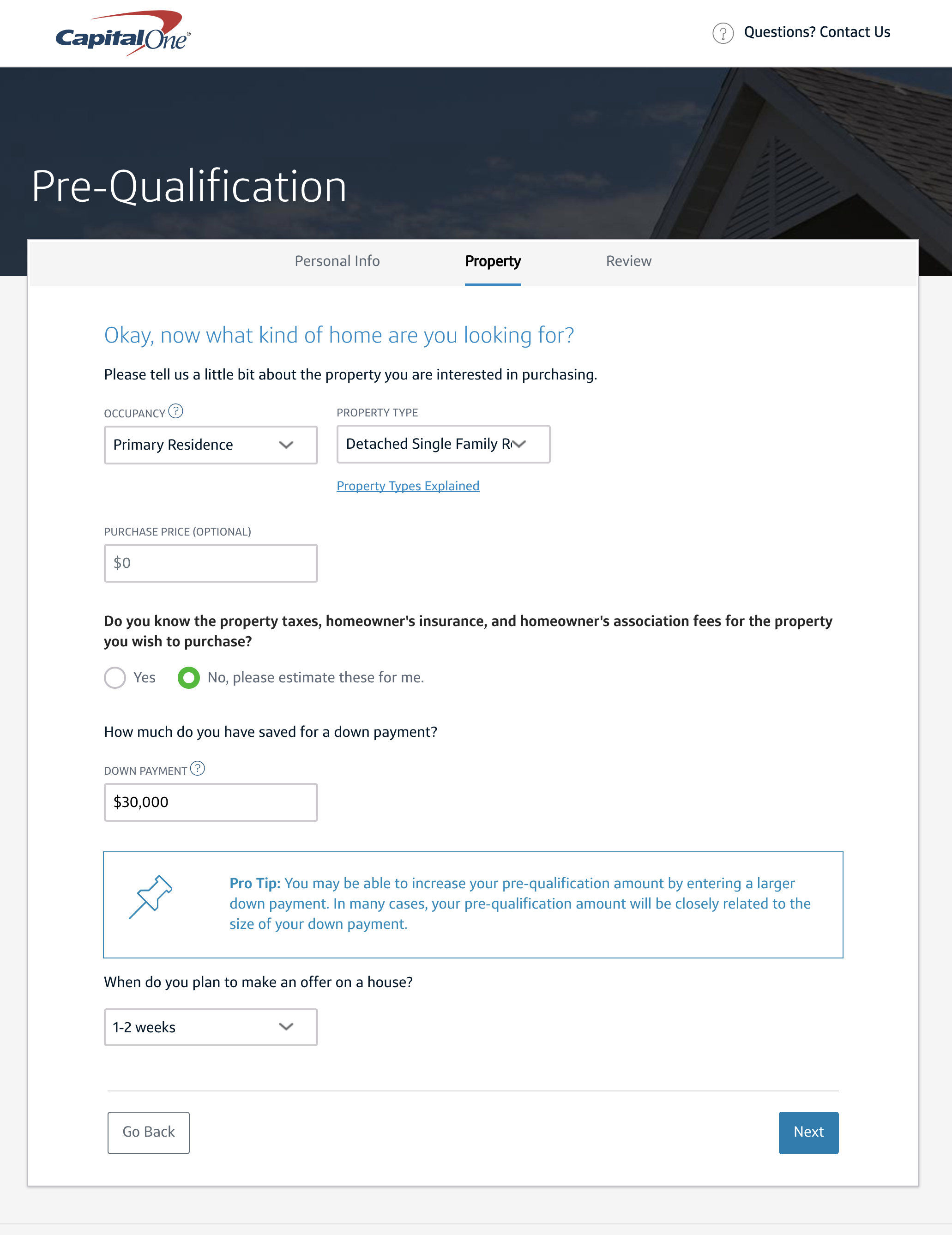 Capital One Home Mortgage Prequalification