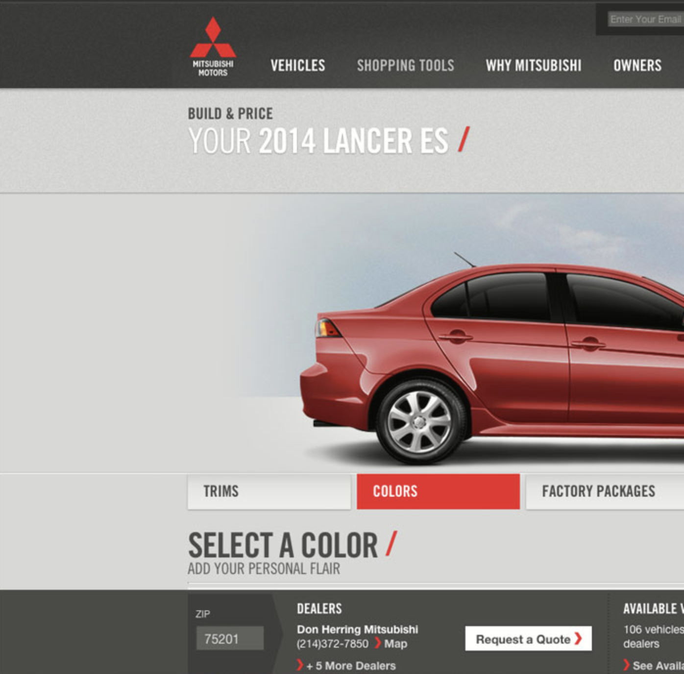 Mitsubishi Motors website